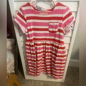 Pink and Red Striped Kids Dress